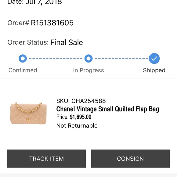 Authentic Chanel Vintage Small Flap Bag Beige - Picture 7 of 9